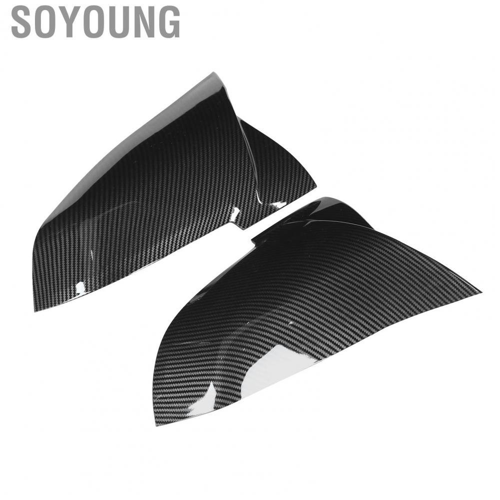 Soyoung Side Door Mirror Cover  Abs Material Rear View Trim 2Pcs Lightweight for 3 Series F30 F31 320I 328I 330I 335I Touring 2012‑2018