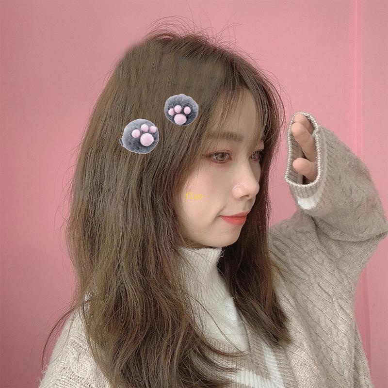 Kẹp Tóc Hình Chân Mèo Phong Cách Lolita Đáng Yêu