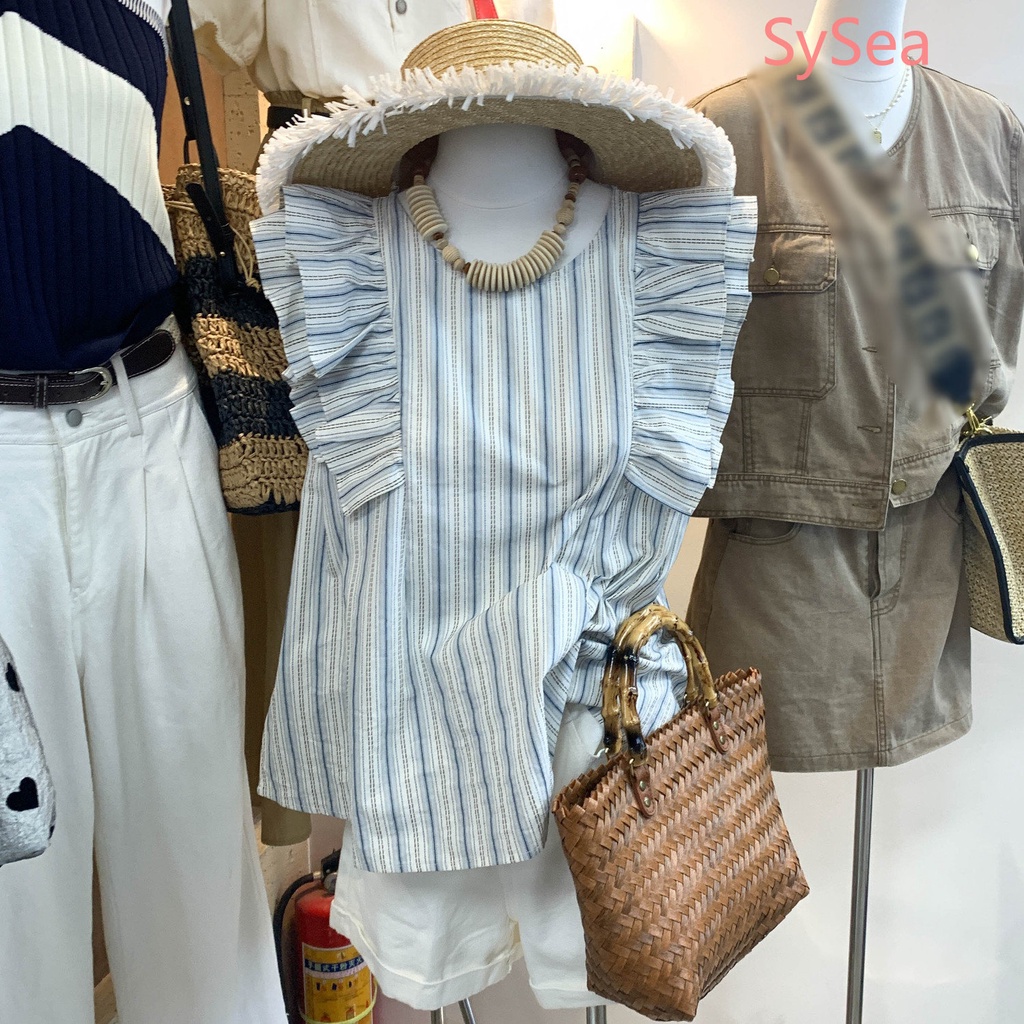 Áo Kiểu Tay Phồng Xếp Ly Phong Cách Retro Pháp