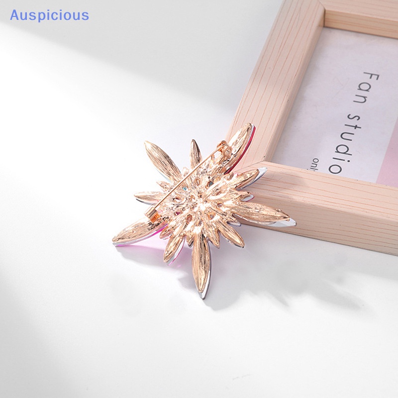 Ghim Cài Áo Hình Bông Tuyết Đính Đá Nhiều Màu Sắc Thời Trang Dành Cho Nữ