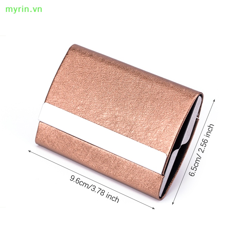 Ví Đựng Thẻ ID Bằng Da PU Và Thép Không Gỉ