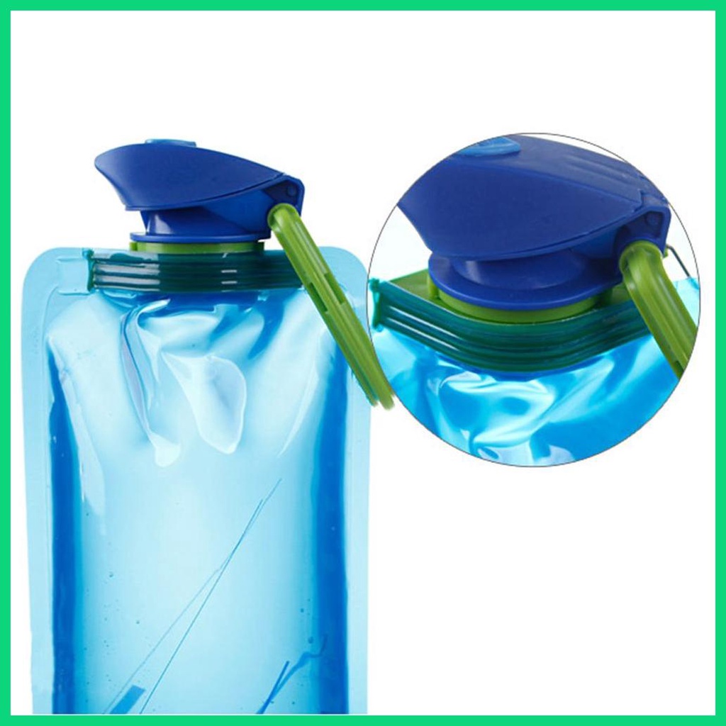 Bình Nước 700ML Gấp Gọn Linh Hoạt Siêu Nhẹ Và Có Thể Tái Sử Dụng