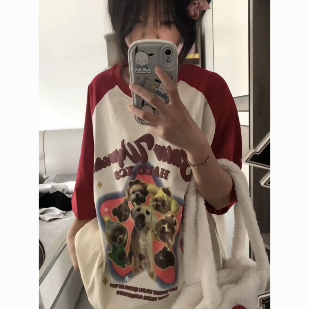 Áo Thun Raglan Tay Ngắn Phong Cách Thời Trang Mùa Hè 2023 Mới