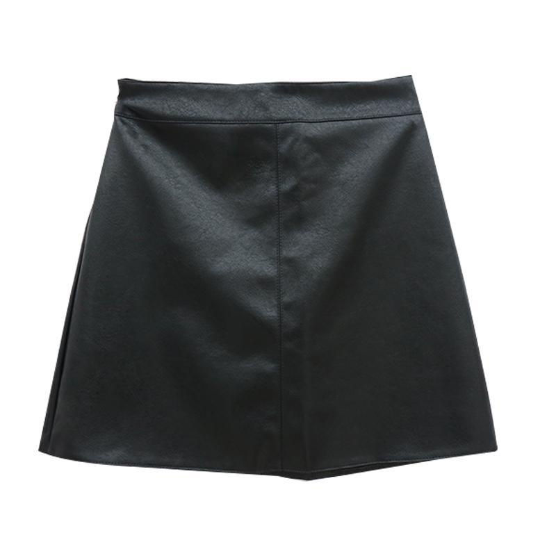 Chân Chân Váy Chữ A Bằng Da Eo Cao Thời Trang Dành Cho Nữ