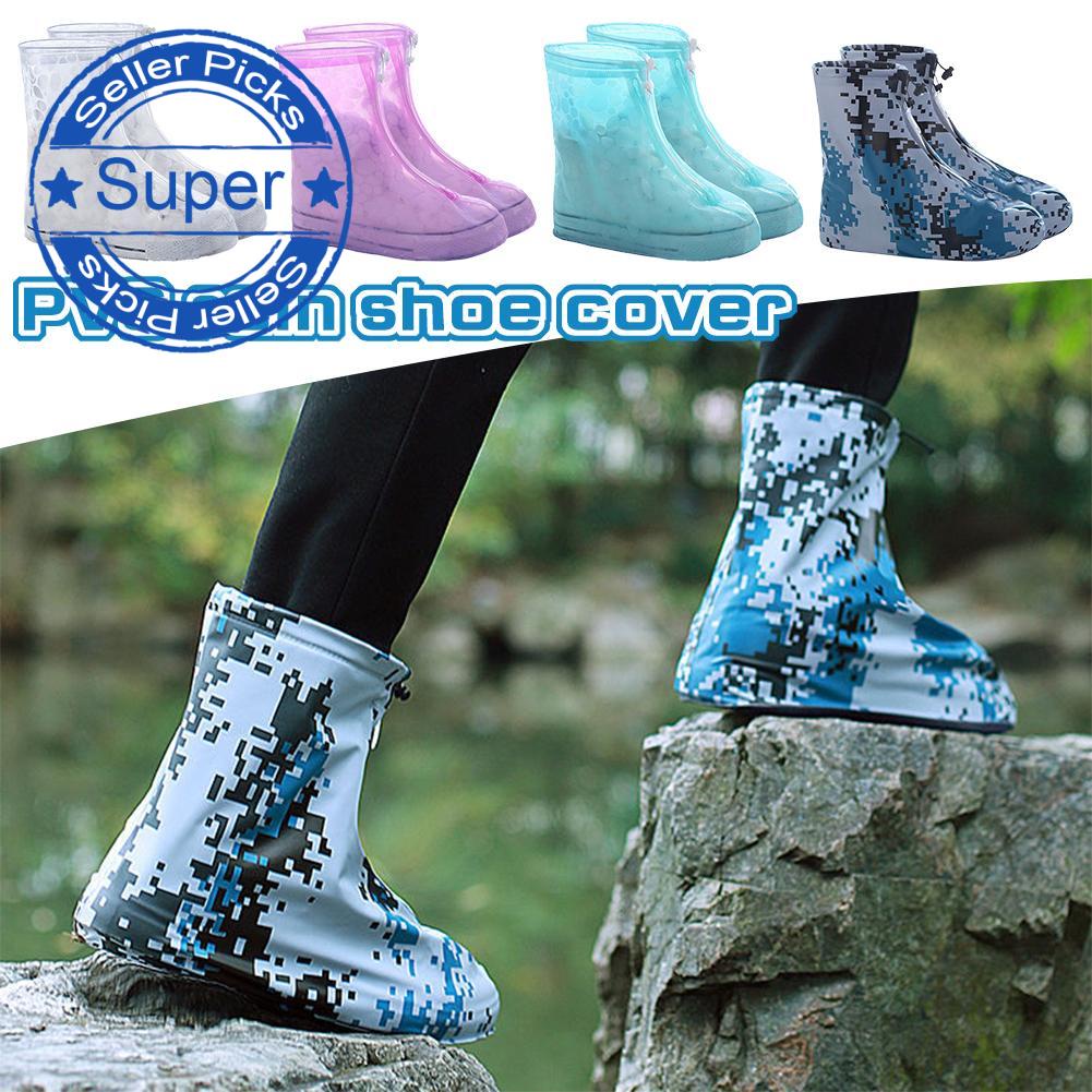 Vỏ Bọc Giày Đi Mưa Bằng Nhựa PVC Dày Dặn Chống Trượt / Thấm Nước Thời Trang H7