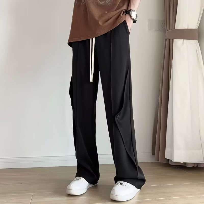 Quần Tây Ống Đứng Màu Trơn Thời Trang Hàn Quốc Cho Nam