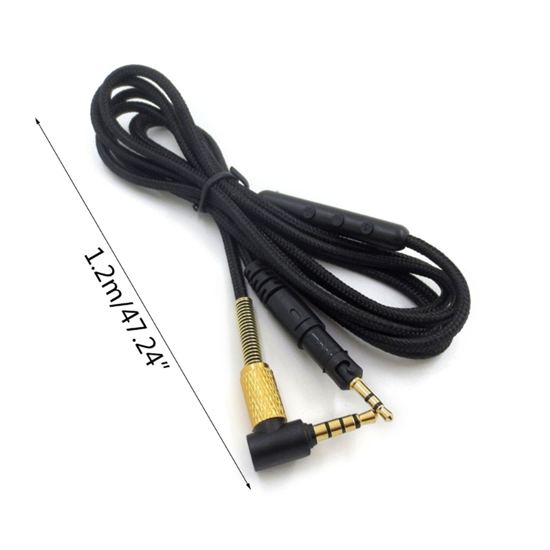 Dây Cáp Bện Có Nút Điều Chỉnh Âm Lượng Cho Tai Nghe ATH M50X M40X M70X