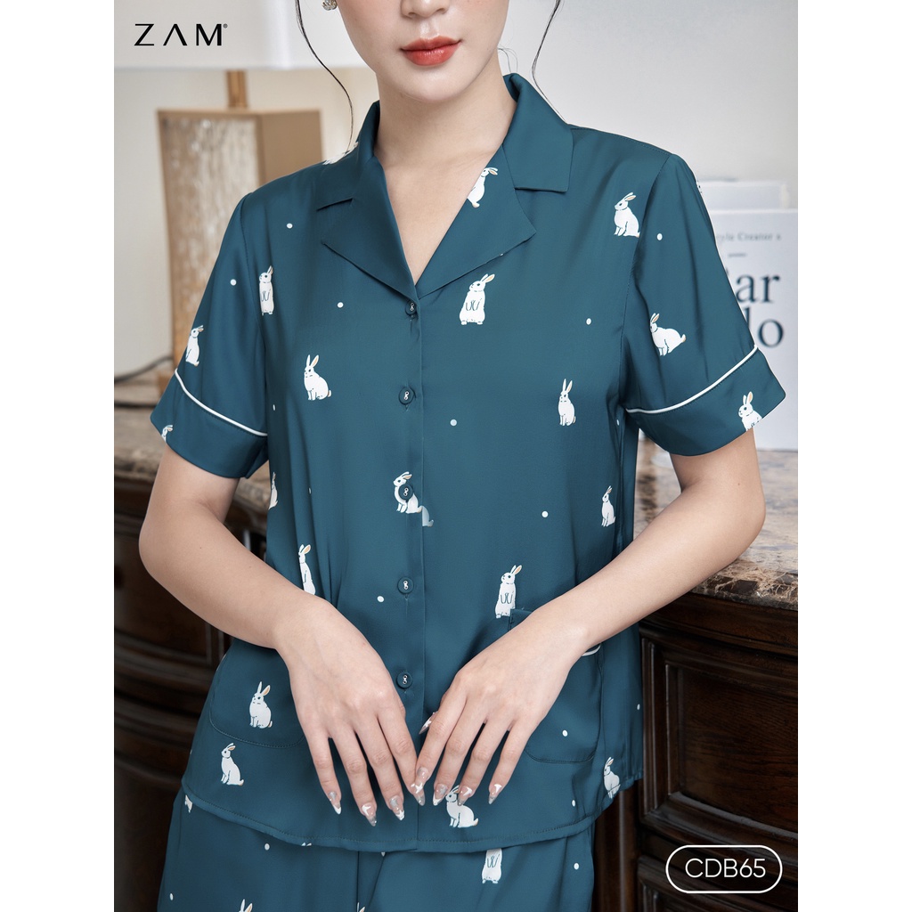 Zam Luxury - CDB65 - Ngắn tay quần đùi THỎ NGỌC XANH