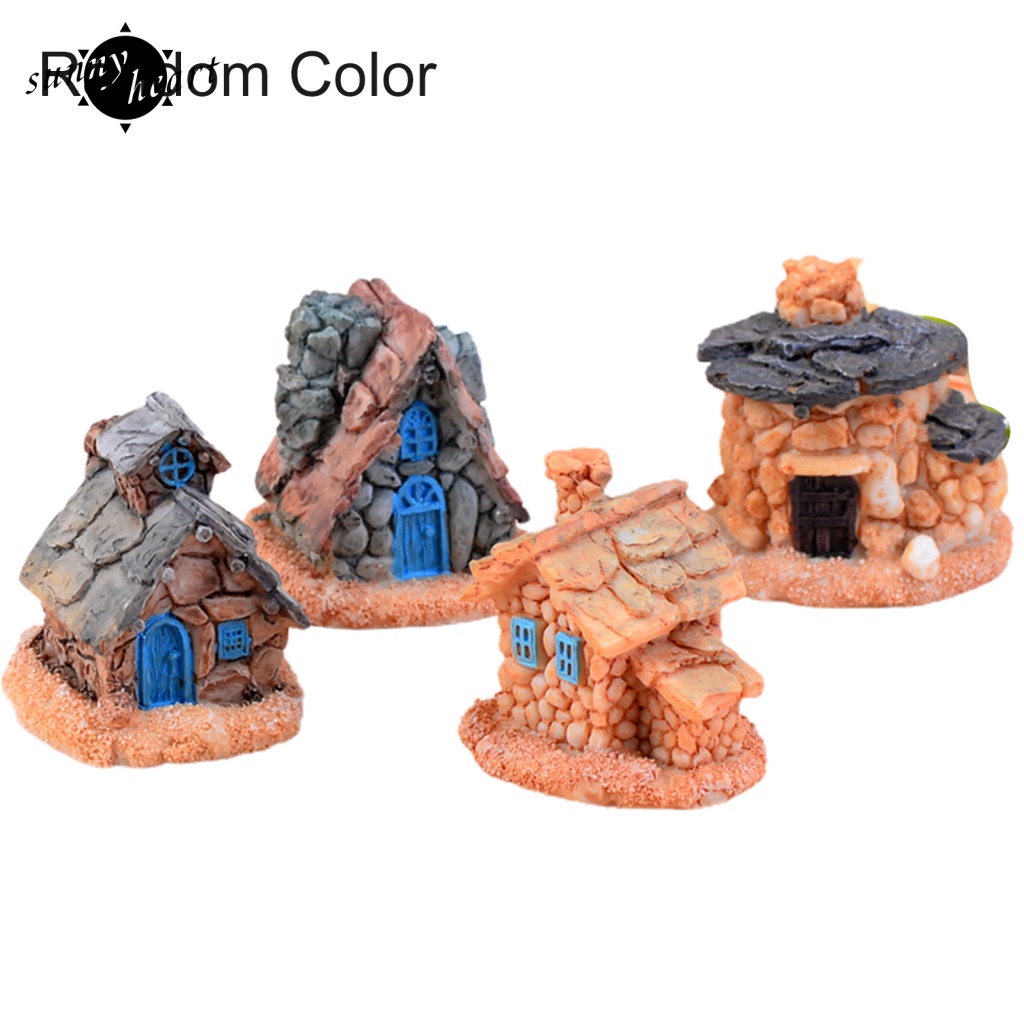 Ngôi Nhà Đá Mini Trang Trí Tiểu Cảnh DIY