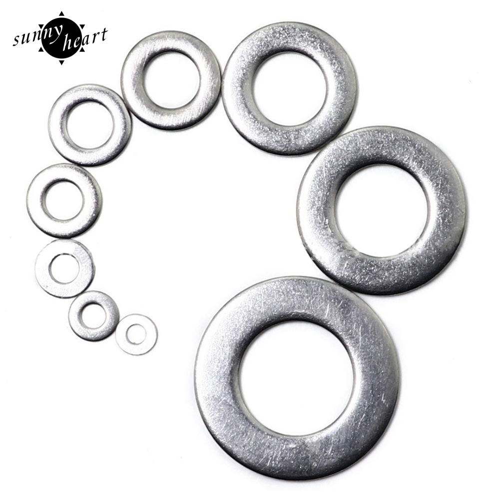 Hộp 580 Vòng Đệm Phẳng Bằng Thép Không Gỉ M2 M2.5 M3 M4 M5 M6 M8 M10 M12 Kèm Hộp Đựng