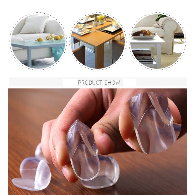 Bộ 16 Miếng Bọc Cạnh Bàn Trong Suốt Bảo Vệ An Toàn Cho Bé