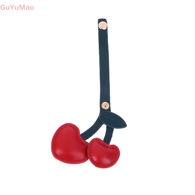 [cxGUYU] Móc Chìa Khóa Bằng Da Hình Trái cherry Nhỏ Nhắn Sáng Tạo Phong Cách Bánh Ngọt PRTA