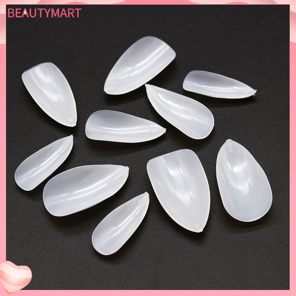 Bộ 500 Móng Tay Giả Hình Oval Đầu Nhọn Bằng Acrylic Toàn Diện DIY