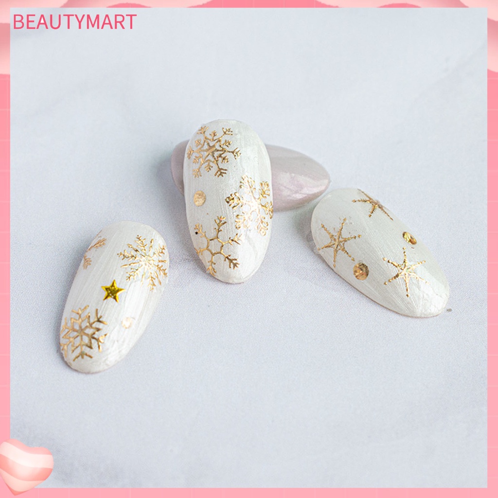 Miếng Dán Trang Trí Móng Tay Không Phai Siêu Mỏng In Họa Tiết Giáng Sinh Cho Nữ