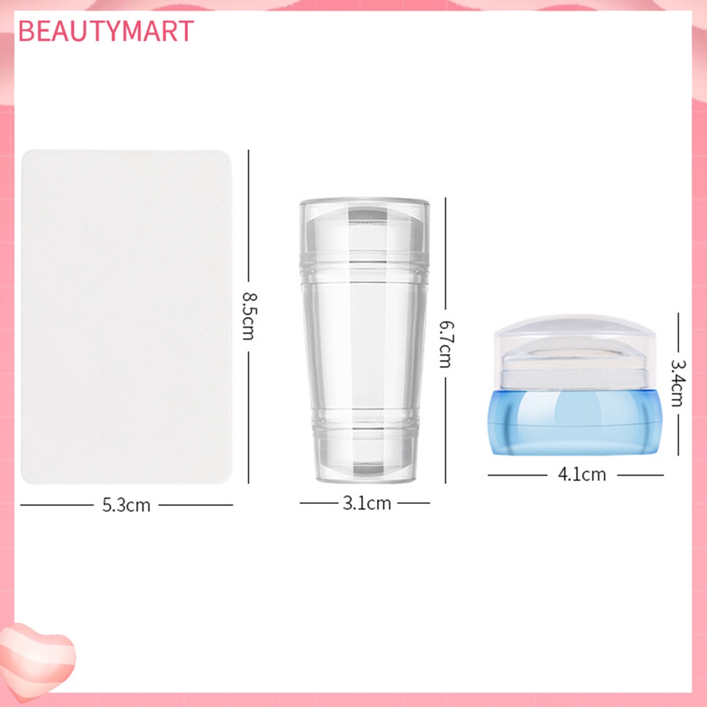 Set 4 Dụng Cụ Đóng Dấu Trang Trí Móng Tay Nghệ Thuật Chống Bụi Có Thể Tháo Rời