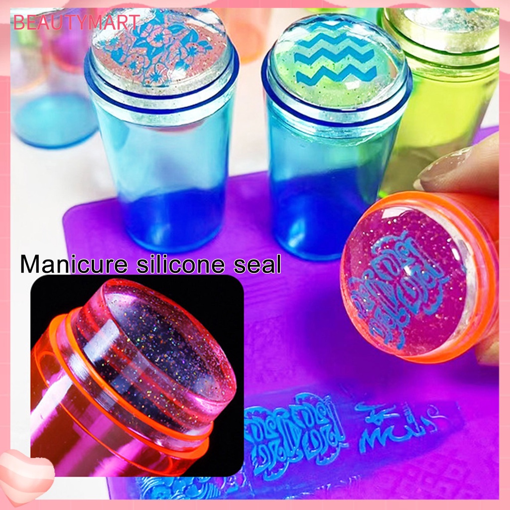 1 Bộ Dụng Cụ In Hình Móng Tay Bằng Silicone Gọn Nhẹ Tái Sử Dụng Được Cho Nữ