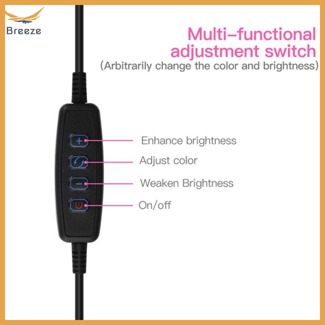 Vòng Đèn Led 12w 3 Mức Độ Kẹp Điện Thoại Di Động Hỗ Trợ Chụp Ảnh Tự Sướng