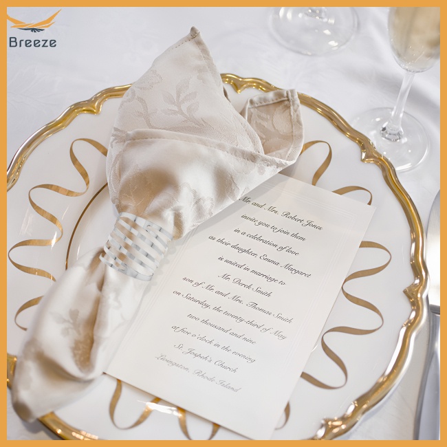 Set 12 Giá Đỡ Khăn Ăn Khoét Lỗ Dùng Trang Trí Tiệc Cưới / Lễ Tạ Ơn / Giáng Sinh