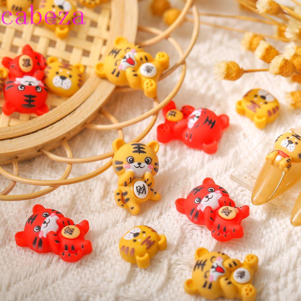 Phụ Kiện Trang Trí Móng Tay Hình Hổ Hoạt Hình Dễ Thương DIY