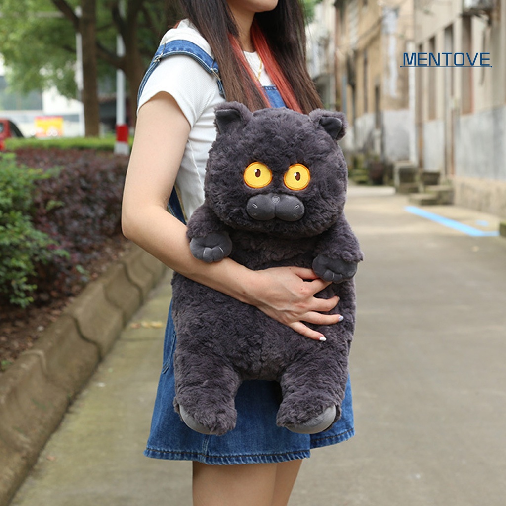 Đồ chơi nhồi bông Hình Mèo Mắt To 40cm Mềm Mại Trang Trí Nhà Cửa