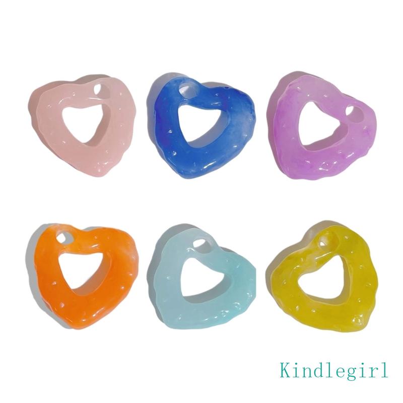 Bông Tai Hình Trái Tim Nhiều Màu Sắc Dùng Làm Trang Sức Cho Điện Thoại