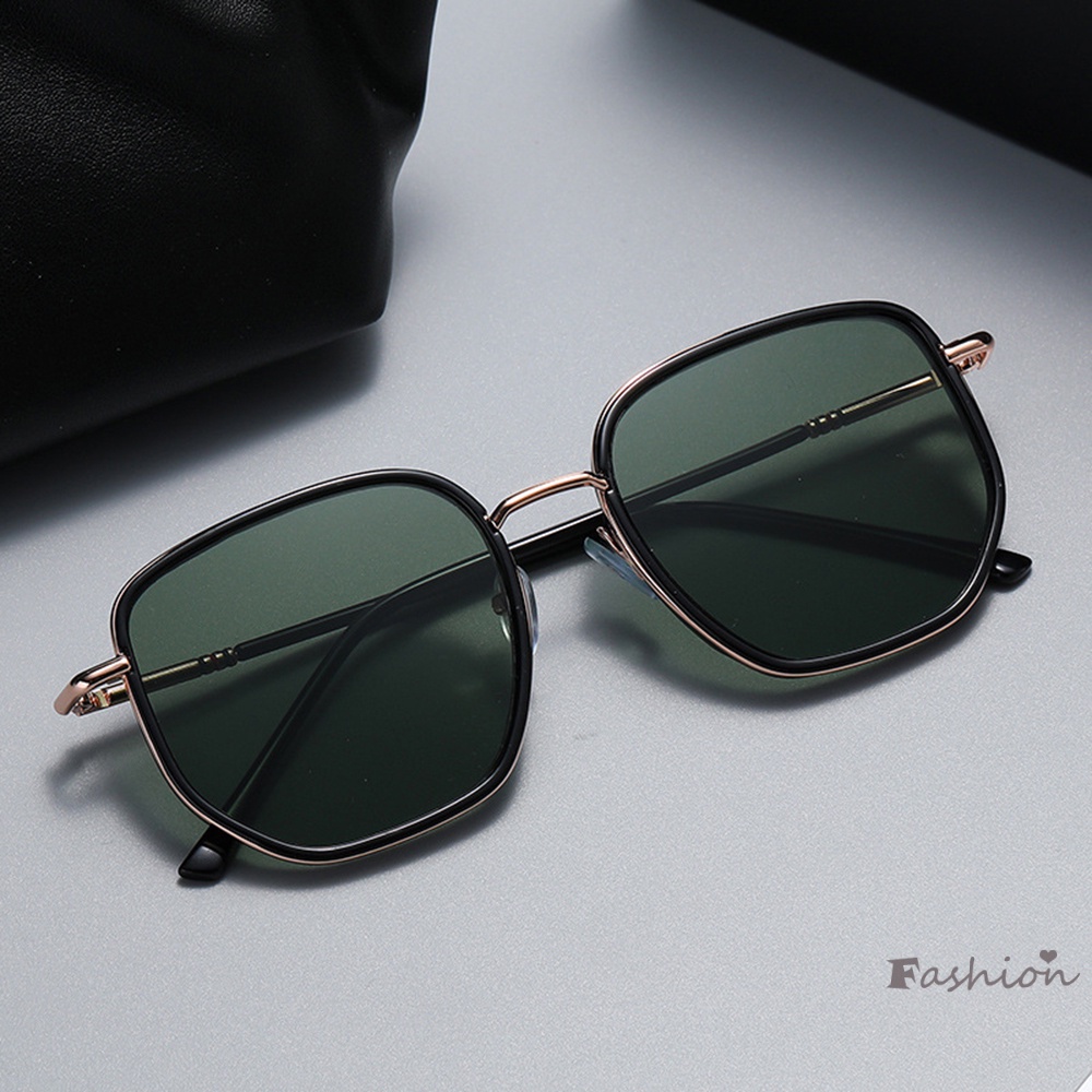 Kính Mát Oversized Gọng Kim Loại Chống Tia UV400