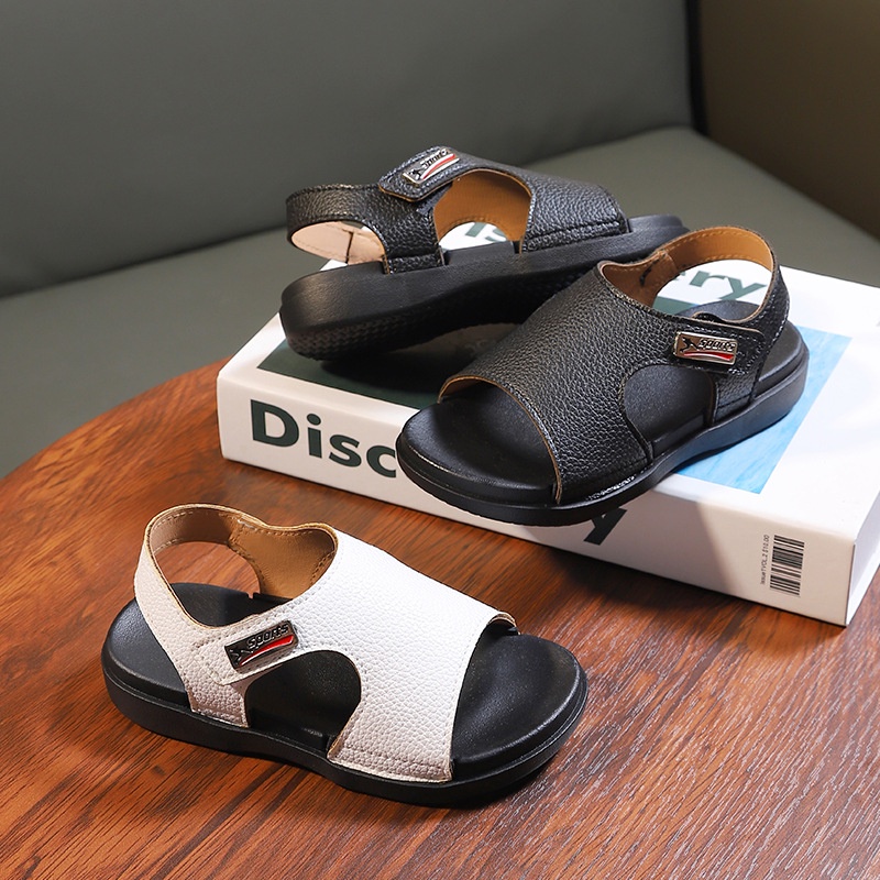Giày Sandal Khóa Dán Siêu Mềm Chống Trượt Thời Trang Mùa Hè Dành Cho Bé Trai