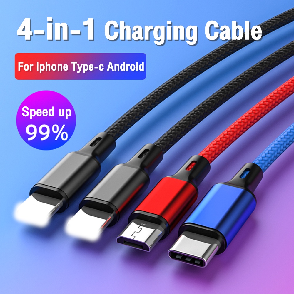 SAMSUNG Dây Cáp Sạc Nhanh 4 Trong 1 Đa Năng 4 Trong 1 Cho iphone