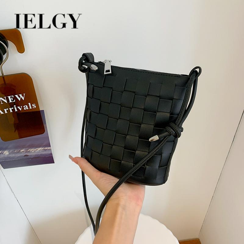 Ielgy Túi Bucket Dệt Thiết Kế Thời Trang Phổ Biến Cho Nữ