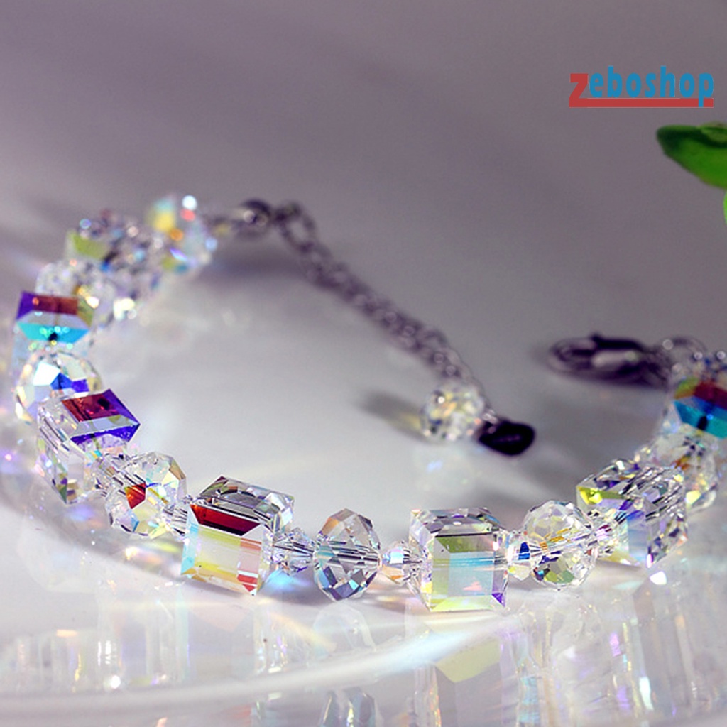 Vòng Tay Chuỗi Hạt Pha Lê Nhân Tạo Xinh Xắn Thời Trang Cho Nữ