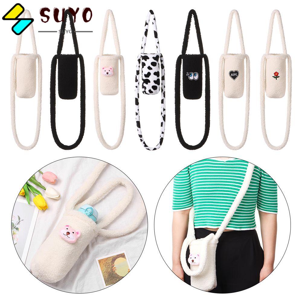 Suyo Túi Xách Đựng Bình Nước In Họa Tiết Bò Sữa Thời Trang