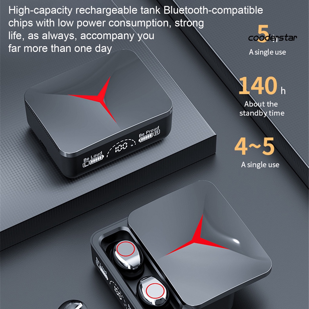 1 Cặp Tai nghe không dây Kèm Hộp Sạc Có Màn Hình LED Hiển Thị Âm Thanh Nổi Ổn Định Chơi Game