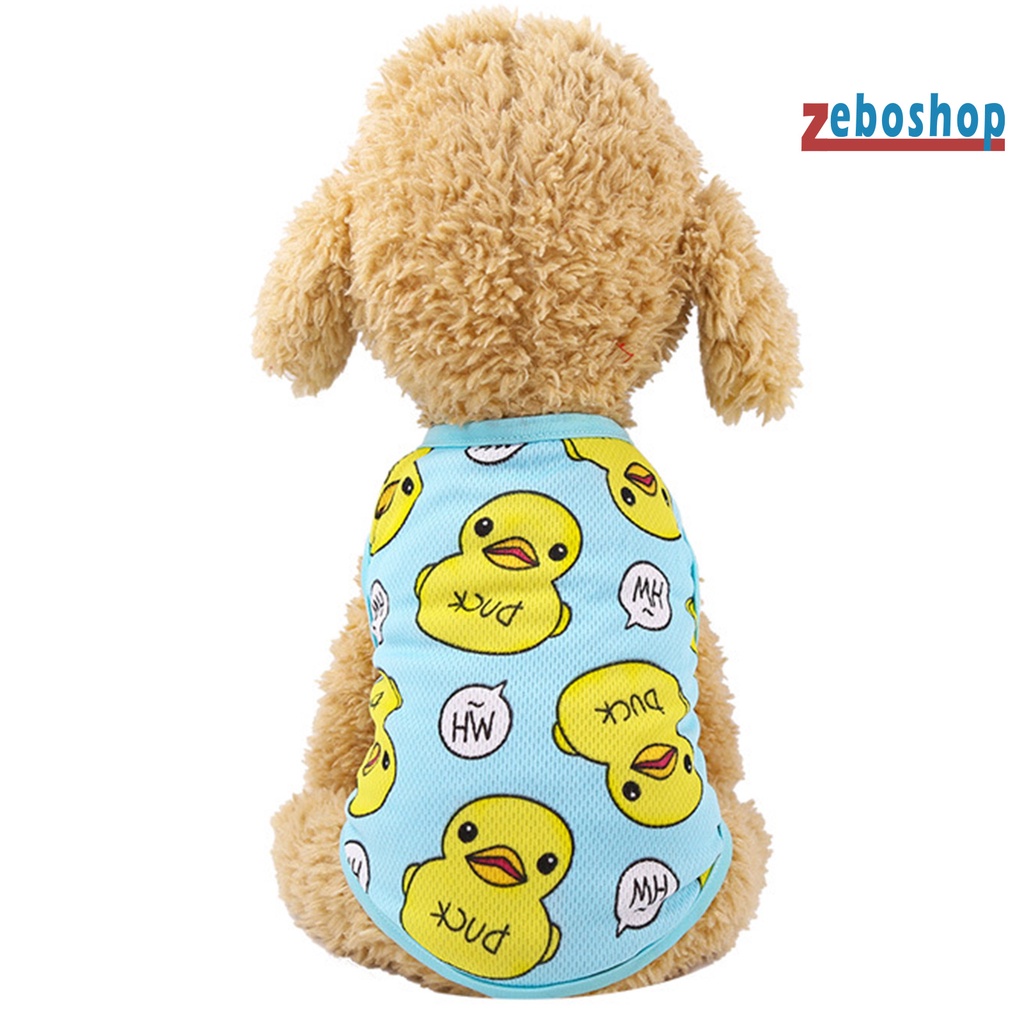 Áo Lưới Thoáng Khí Họa Tiết Vịt Hoạt Hình Dành Cho Thú Cưng