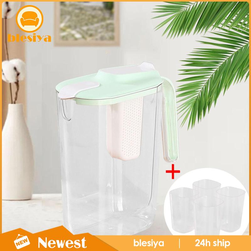 Bình Đựng Trà / Cà Phê Kín Khí Trong Suốt Kèm 4 Cốc