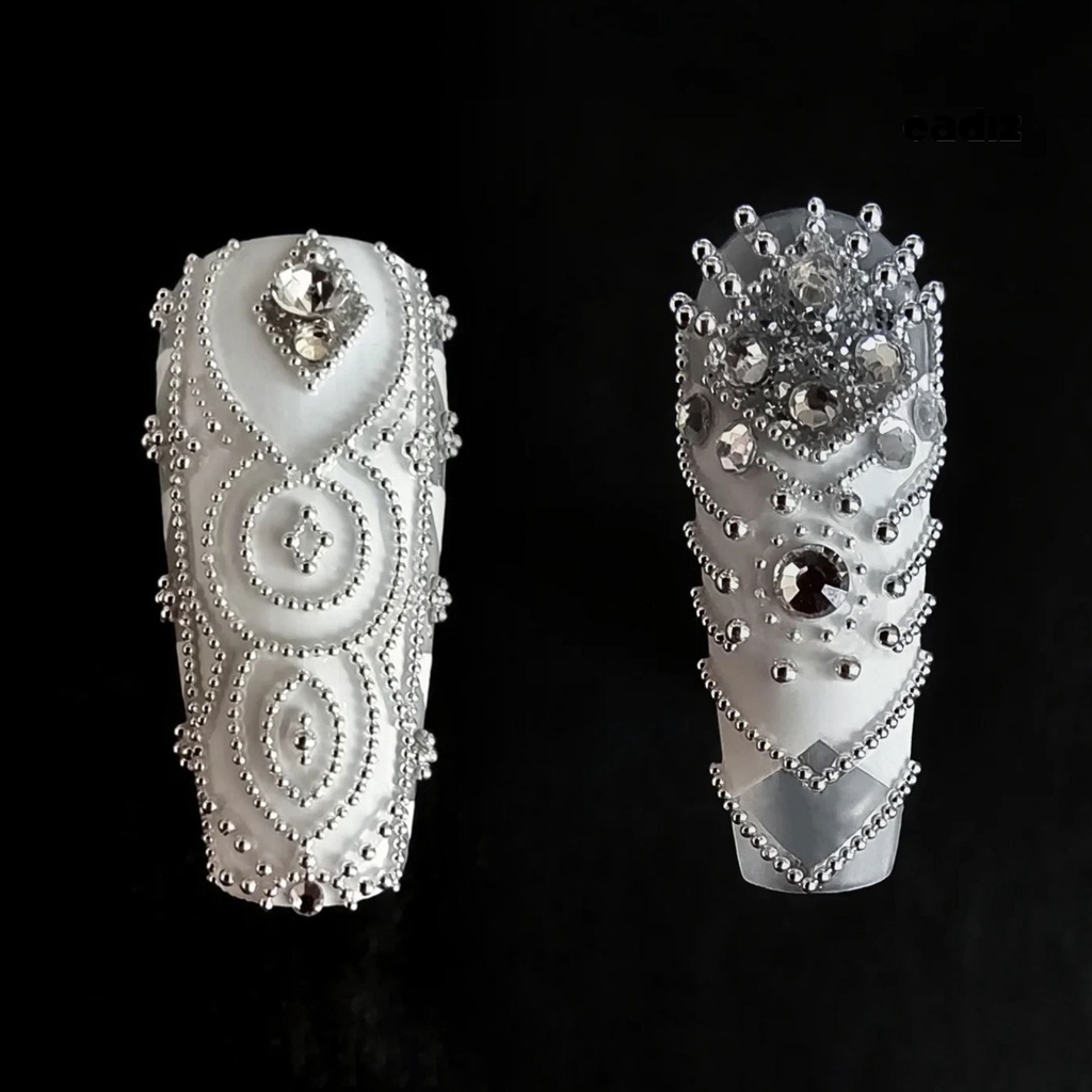 1 Túi Hạt Charm Bằng Hợp Kim Thép Cứng 3D Lấp Lánh Chống Rỉ Sét Kích Thước 0.8 / 1mm Dùng Trang Trí Móng Tay DIY