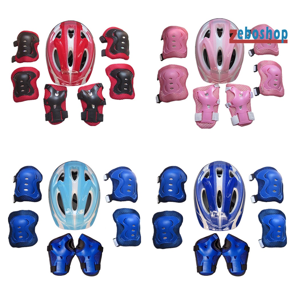 Bộ Miếng Đệm Bảo Vệ Đầu Gối / Khuỷu Tay / Cổ Tay / Đầu Gối An Toàn Cho Bé Khi Đi Xe Đạp / Trượt Ván