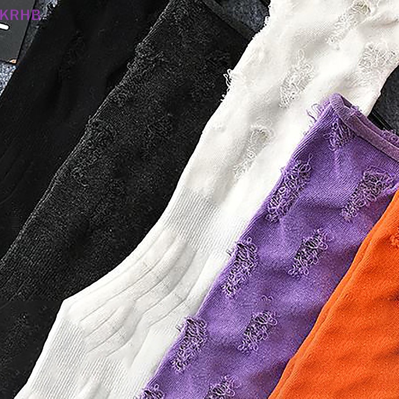 Vớ Dệt Kim Rách Thời Trang Harajuku Đường Phố Mới Cho Nữ