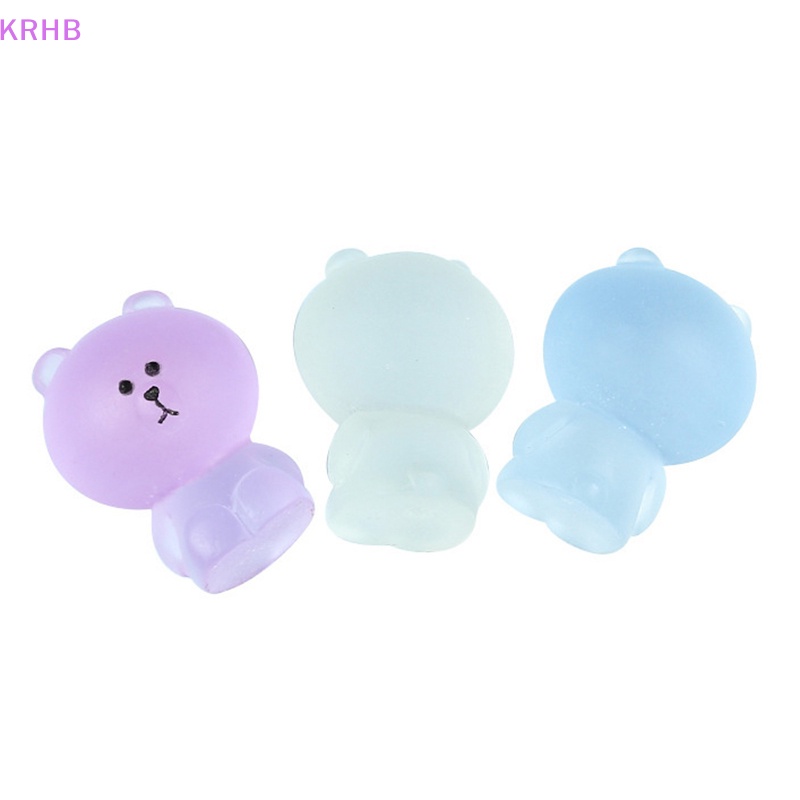 Mô Hình Chú Gấu Hoạt Hình Mini 3.4cm Bằng Nhựa Resin Nhiều Màu Trang Trí Sổ Tay DIY Mới