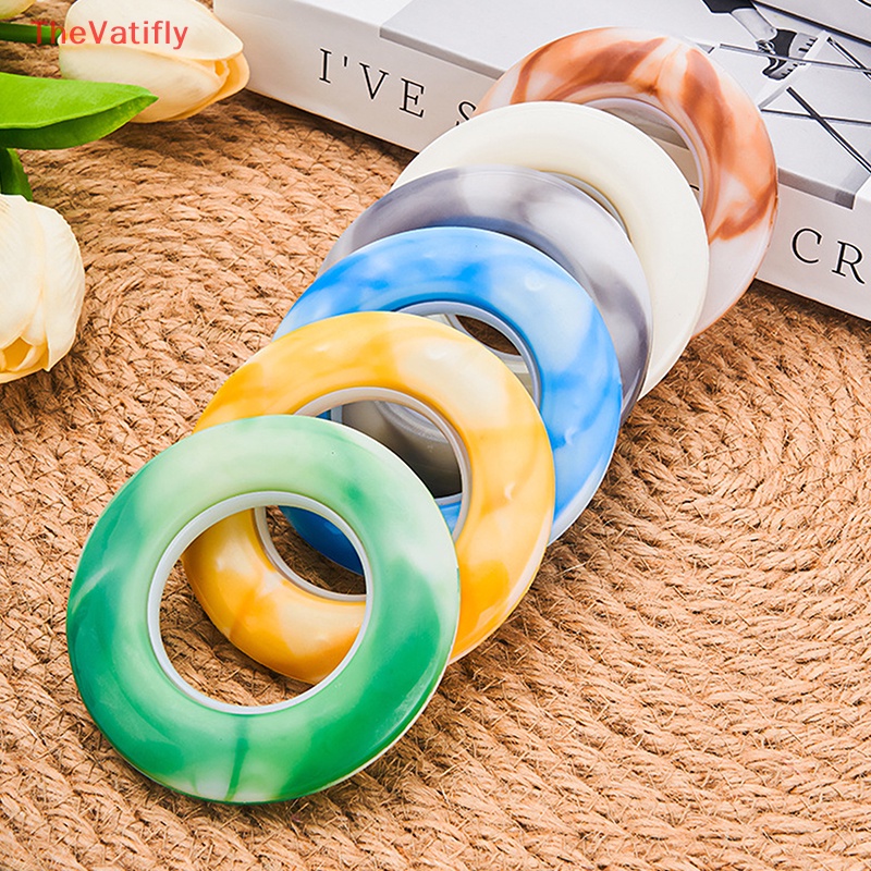 [Thevalifly] Set 8 Vòng Móc Rèm Cửa Bằng Nhựa Tám Màu Chống Ồn Trang Trí Nhà Cửa
