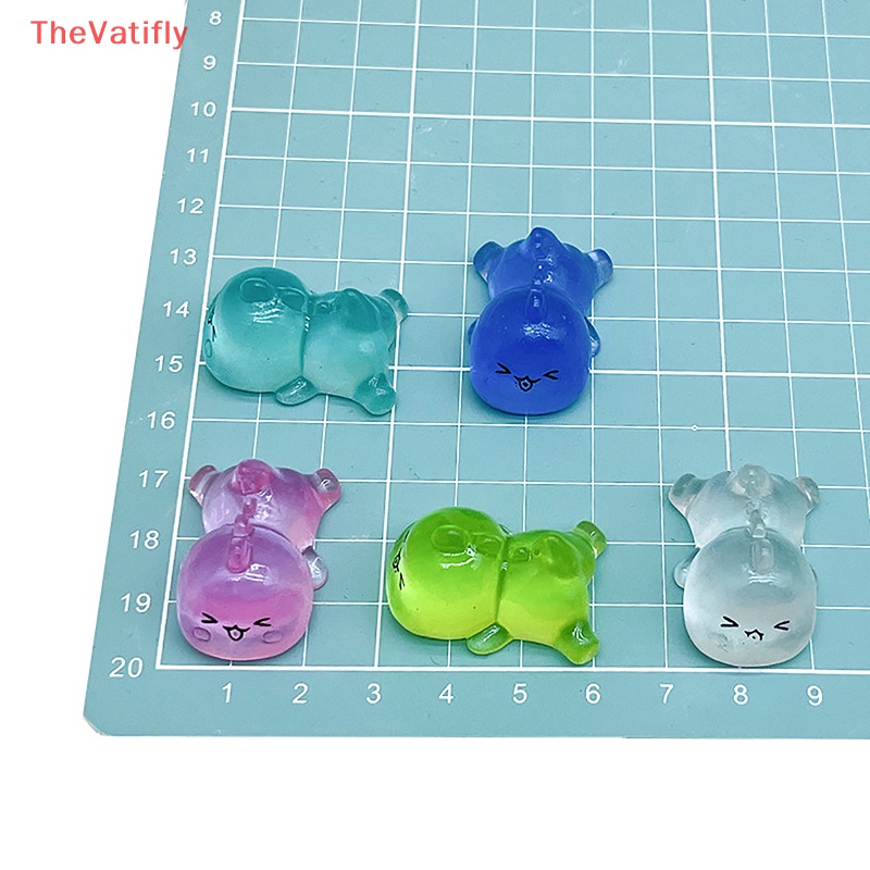 [Thevalifly] Bộ 2 Bông Tai Nhỏ Bằng Nhựa Resin Phát Sáng Kiểu Dáng Ngẫu Nhiên