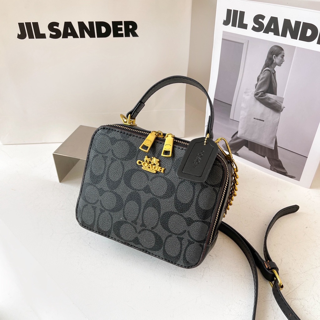 COACH2984 Big Size Fashion Top-handle Bags Versatile Leather Women Bags Crossbody Sling Bags