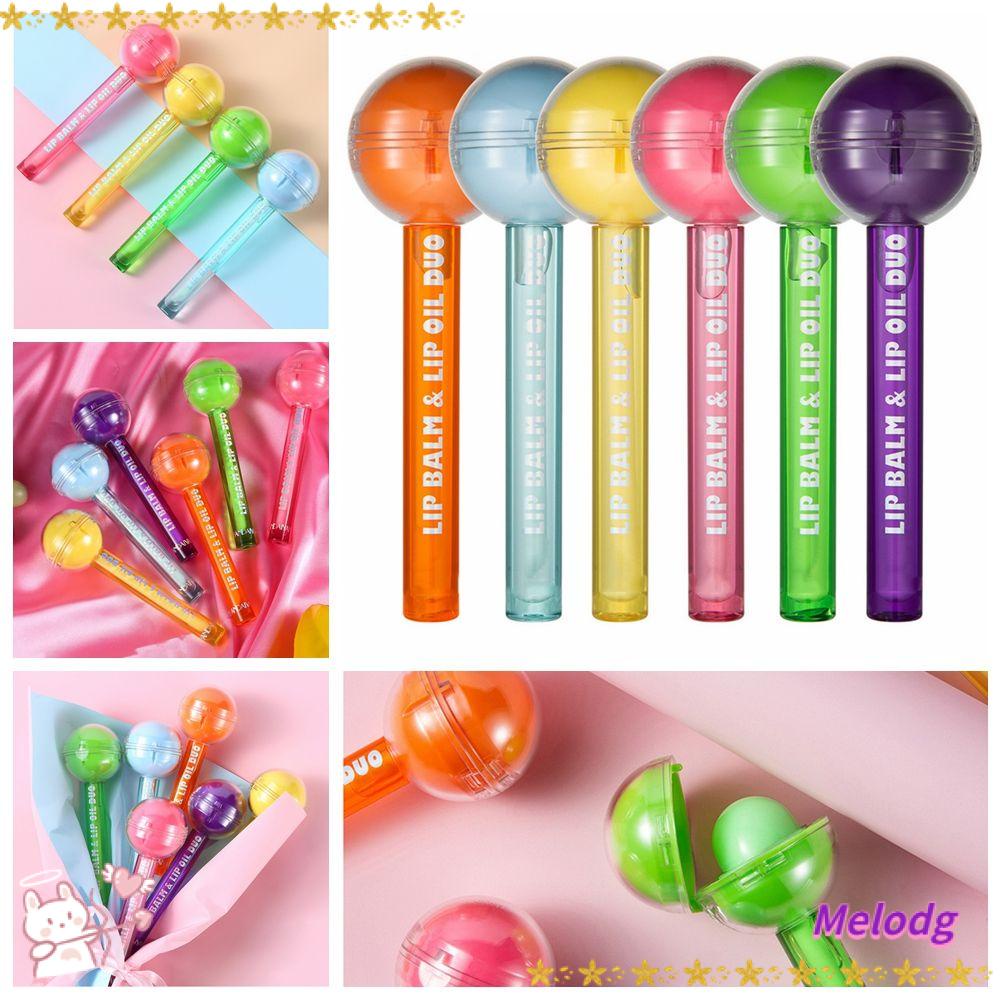 Son Dưỡng Môi 2 Trong 1 Chống Thấm Nước Thiết Kế Hình Kẹo Mút Dễ Thương