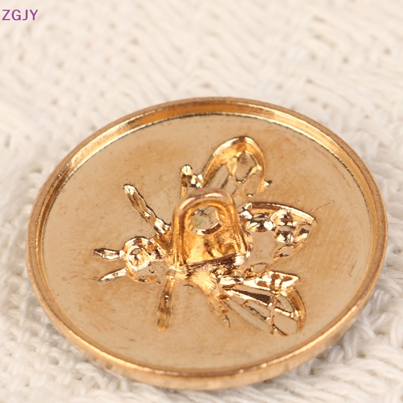 Bộ 8 Nút Áo Khoác Cardigan Bằng Kim Loại Hình Ong Vàng Diy Mới