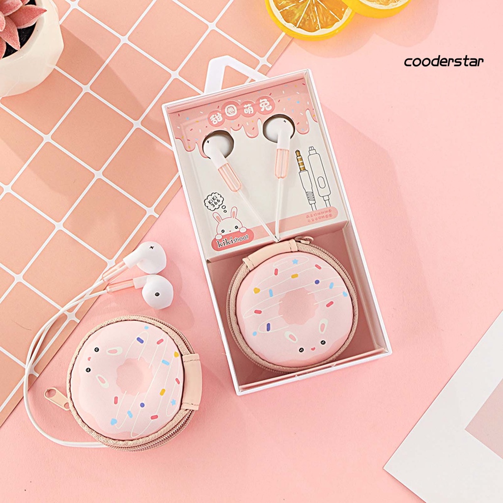 Tai Nghe Có Dây Âm Thanh Nổi Kiểu Hoạt Hình Mega Bass Cổng 3.5mm Kèm Mic