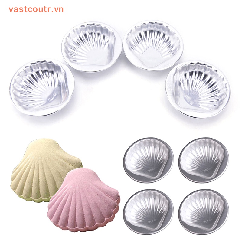 Set 5 Khuôn Làm Bánh Hình Vỏ Sò Bằng Hợp Kim Nhôm