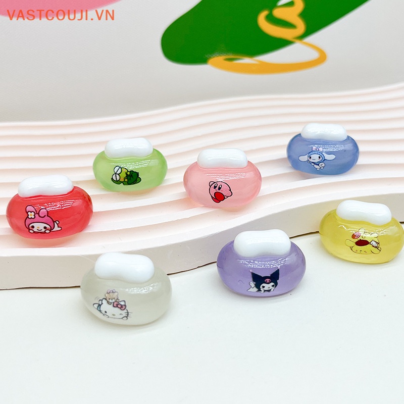 Bộ 2 Đồ trang trí Toilet Mini Bằng Nhựa Resin Phát Quang Dễ Thương Dùng Trang Trí