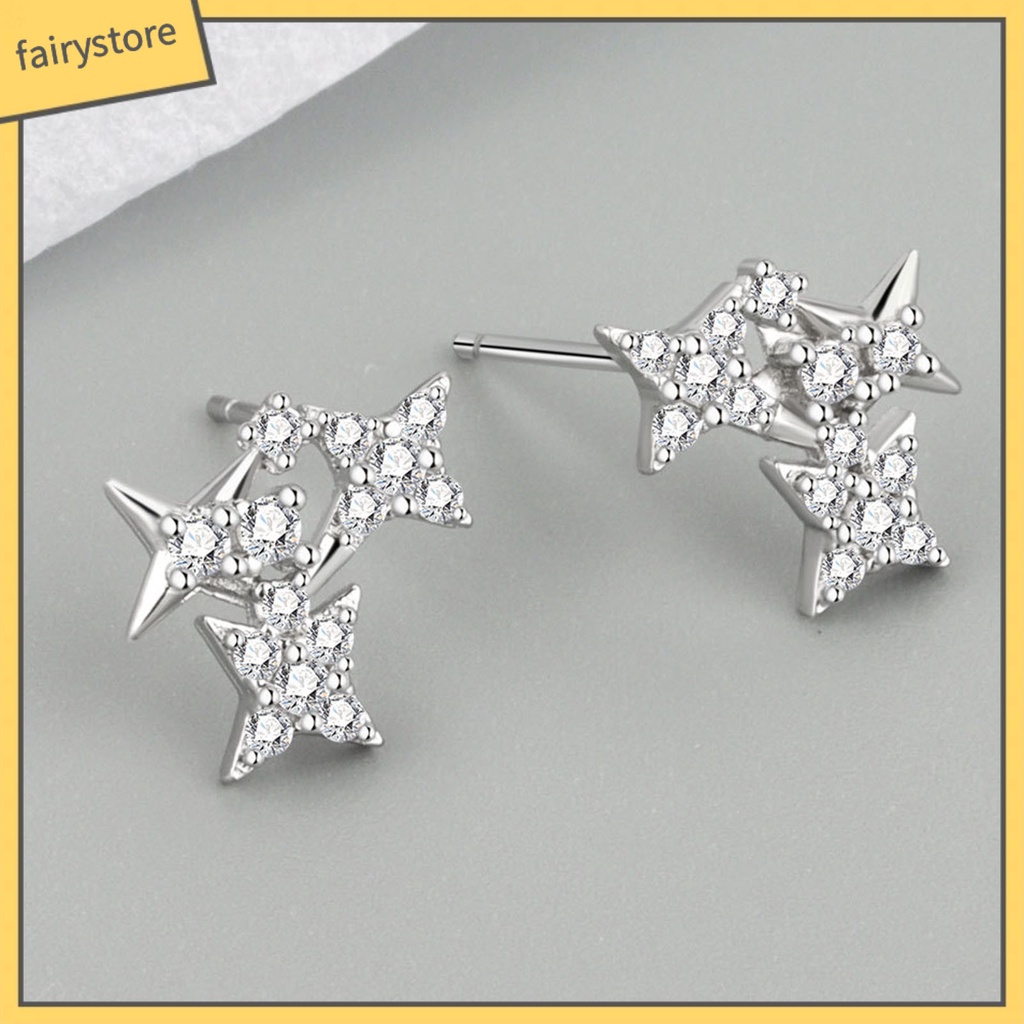 Bông Tai Hình Ngôi Sao Đính Đá Sang Trọng Cho Nữ