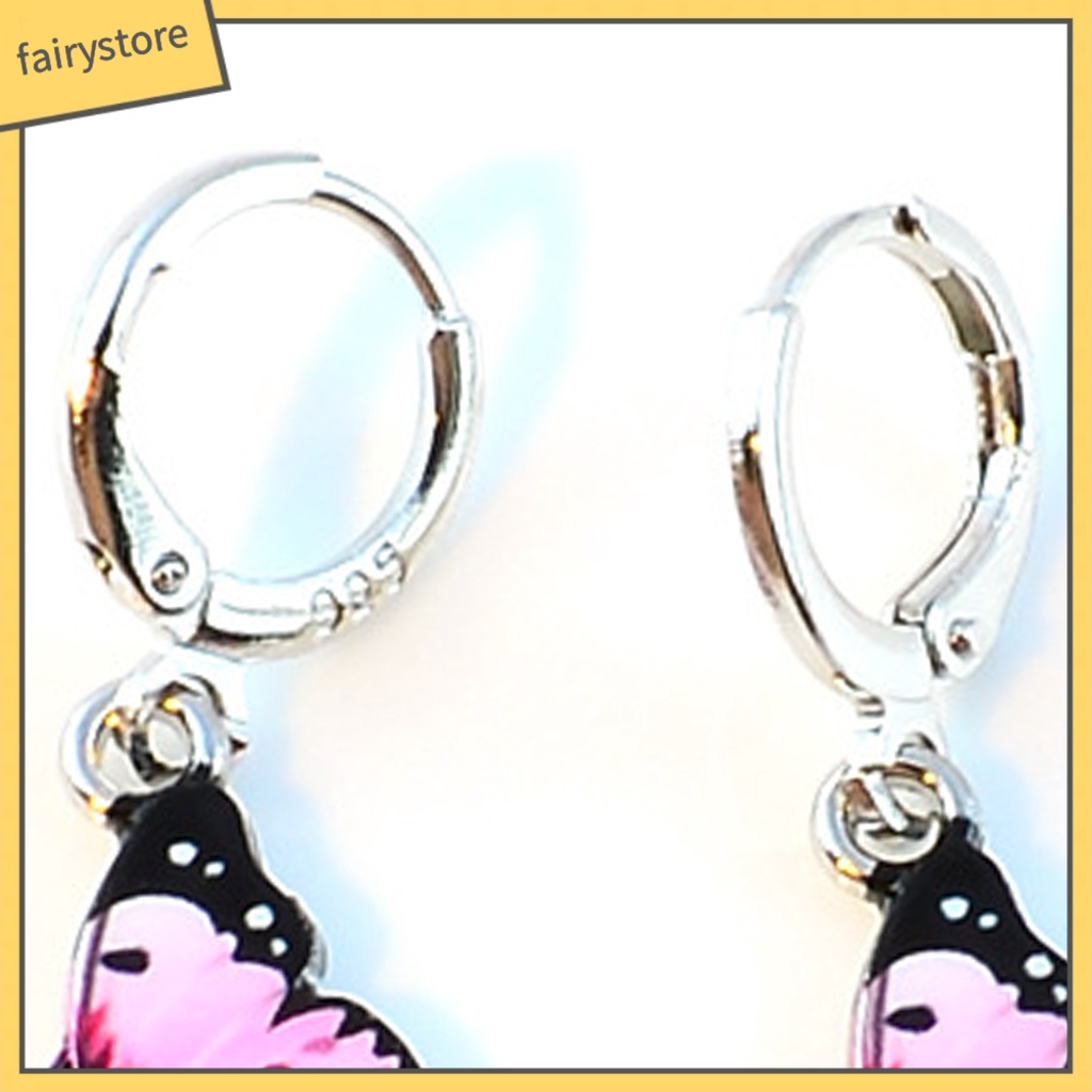 1 Đôi Bông Tai Hình Con Bướm Tinh Tế Chất Lượng Cao Dành Cho Nữ