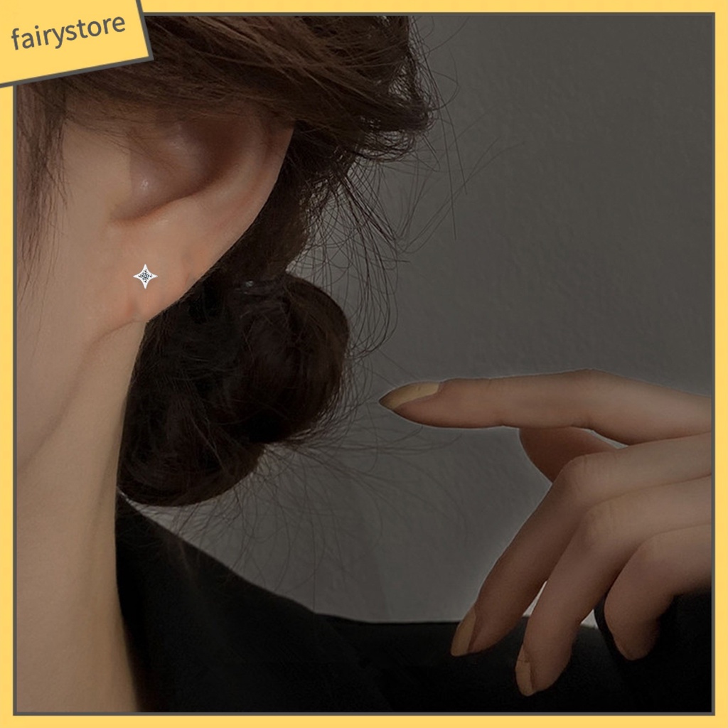 [FRO] 1 Cặp Bông Tai Ngôi Sao Năm Cánh Tinh Tế Dễ Phối Đồ Phong Cách Đơn Giản