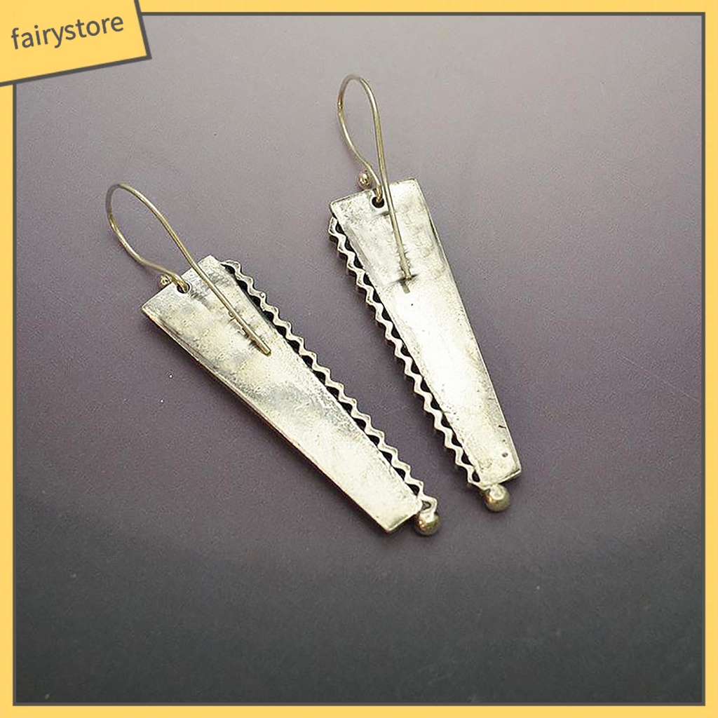 [FRO] Bông Tai Móc Mặt Hình Zigzag Màu Cầu Vồng Phong Cách Dành Cho Nữ